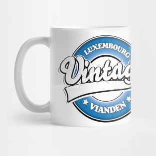 Vianden luxembourg retro logo Mug